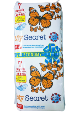 Гігієнічні прокладки My Secret Drysilk 4 краплі, 14 шт